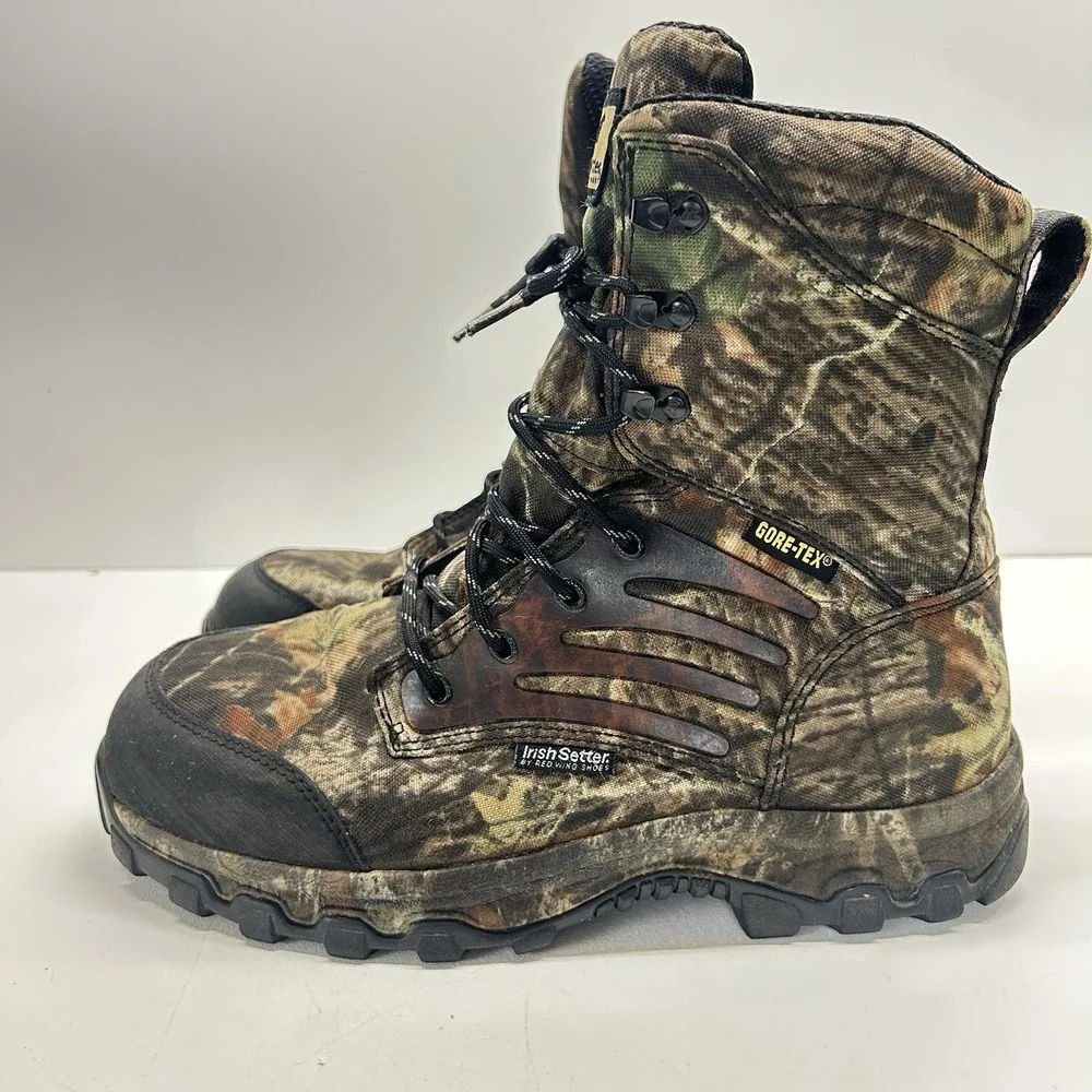 Irish Setter Red Wing 3859 Shadow Trek Camo Waterproof Hunting Boots Size 10.5 D